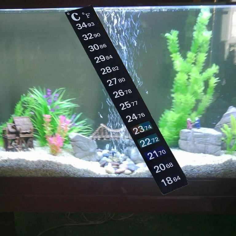 Aquarium Thermometer Sticker Fish Tank Water Temperature Meter Adhesive  Strip Dual Scale 18℃ To 34℃ For Fish Tank Wine Jar - Temperature Control  Products - AliExpress