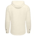 thumbnail image 4 of XuJwPNcy Mens T-Shirts Long Sleeve Button Down Shirts Shacket Drawstring Hooded Tops Breathable Work Clothes with Pockets, 4 of 7