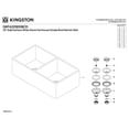 thumbnail image 6 of Gourmetier GKFA331810BCD Arcticstone 33-Inch Solid Surface White Stone Apron-Front Double Bowl Farmhouse Kitchen Sink with Strainers x 2 in Matte White, 6 of 11