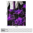 thumbnail image 4 of Qinduosi Flannel Fleece Throw Blanket,All Season Hexagonal Purple Black Bed Blanket Blanket for Bed Sofa Couch,Bedroom Decor Geometric Plush Blanket Throw, 4 of 6