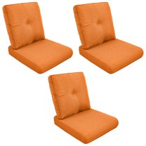 Unnifurnzi Outdoor Deep Seat Cushions Set of 3-22 x 25 x 4 Inch Outdoor Furniture Cushion with Water Resistant & Removable Cover Outdoor Chair Cushion for Patio Furniture Sofa Couch-Orange