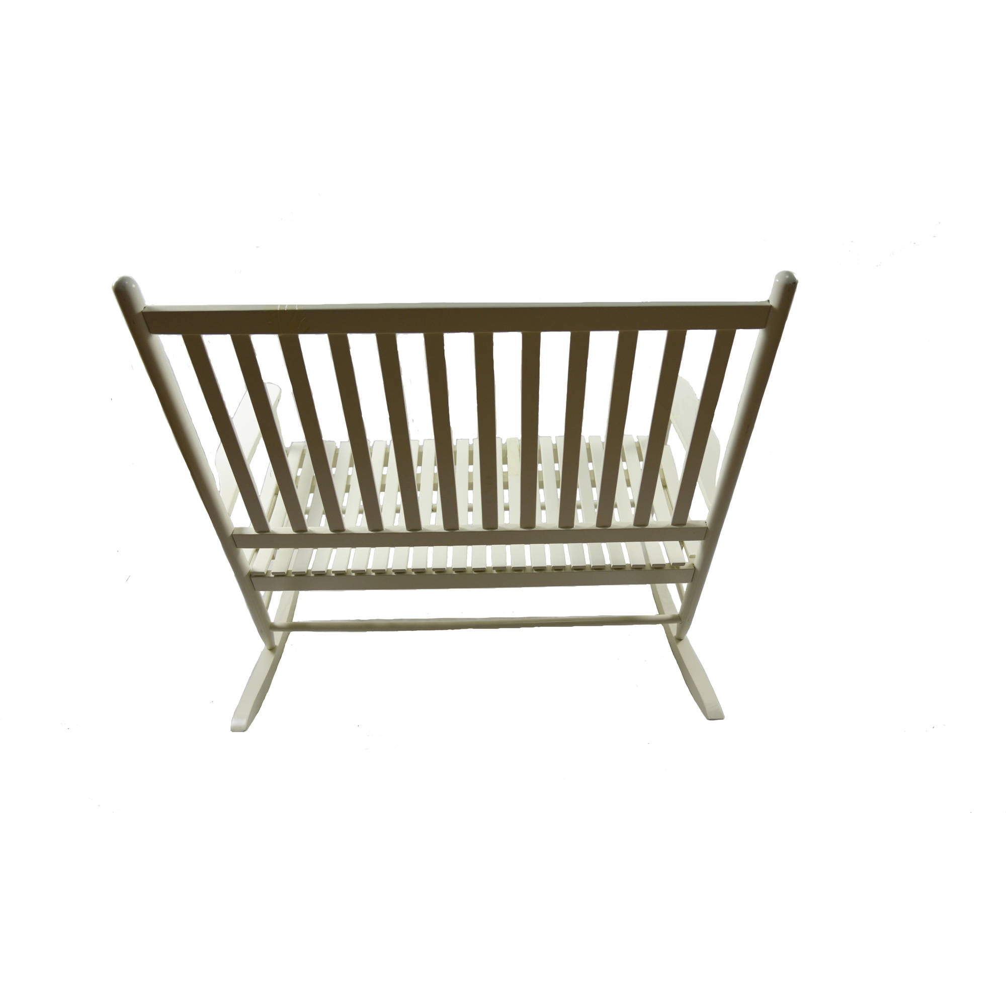 Mainstays Outdoor Wood Loveseat Rocker White Com