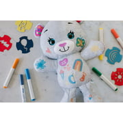 Doodle Bear Special Limited Edition 14ʺ Plush Toy with 3 Washable Markers – The Original with a Special 25th Anniversary Design Gray