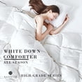 thumbnail image 3 of Kasentex Warm Premium White Goose Down Comforter - All Season - 100% Cotton Fabric, Hypoallergenic, Duvet Insert w/Black Piped Edge, White, Queen Size, 3 of 3
