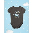 thumbnail image 3 of Unicorn W Clock Hours Bodysuit Infant -Image by Shutterstock,  24 Months, 3 of 4