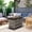 Brown, variant on 28 Inch Propane Fire Pit Table, 50,000 BTU Steel Propane Firepit with Lid & Pulse Ignition System, Outdoor Gas Fire Pit Table with Lava Rock & Imitation Rattan Weave Texture for Backyard Patio Garden