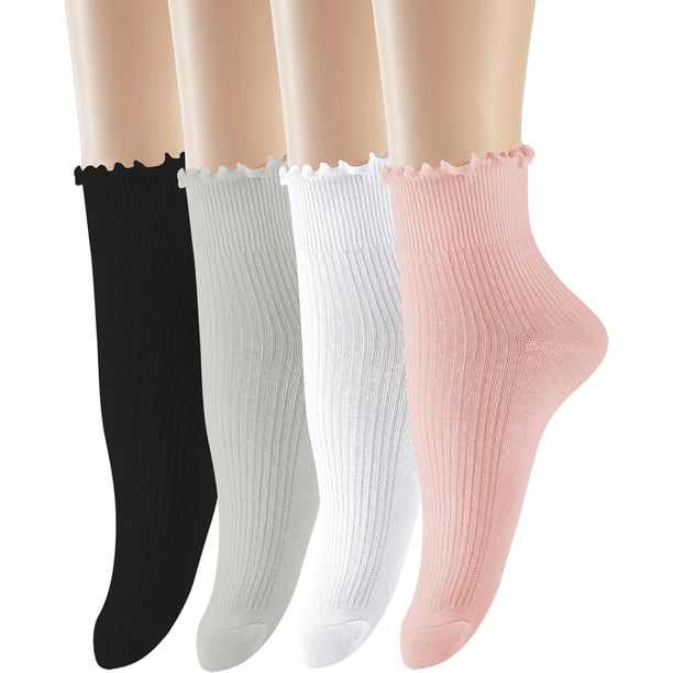 Doovid Calcetines largos por encima de la rodilla para mujer, a rayas, hasta la rodilla, hasta el muslo, para mujer