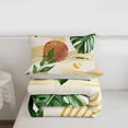 thumbnail image 4 of Dark Green Boho Comforter Set Twin Tropical Botanical Bedding Set Abstract Mid Century Banana Palm Leaf Bedding Comforter Sets Bohemian Nature Plant Leaves Quilt Duvet Home Room Decor, 4 of 7