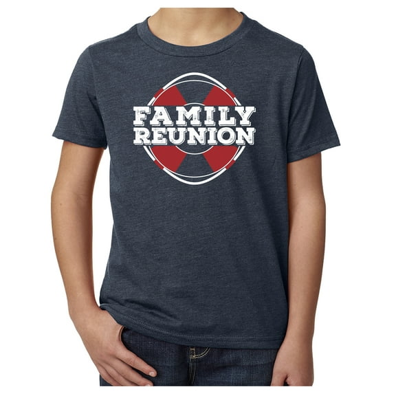 Life Raft- Family Runion youth T-shirts - Heather Navy MH200YFAM S24 S
