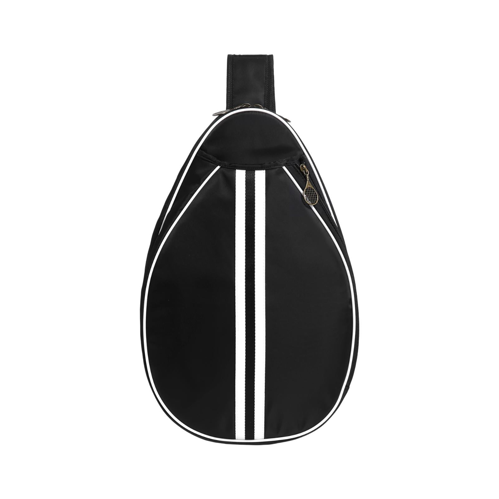 funtasica Tennis Bag Tennis Racket Bag Adjustable Strap Outdoor Equipment Versatile Multipurpose Badminton Racquet Pouch Pickleball Bag Black