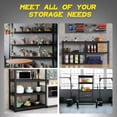 thumbnail image 4 of Lilypelle Garage Adjustable 5-Tiers Metal 16"W x 16.1"D x 72"H Storage Shelf Unit, Holds up to 2000 lb Maximum Load Weight, Black, 4 of 25