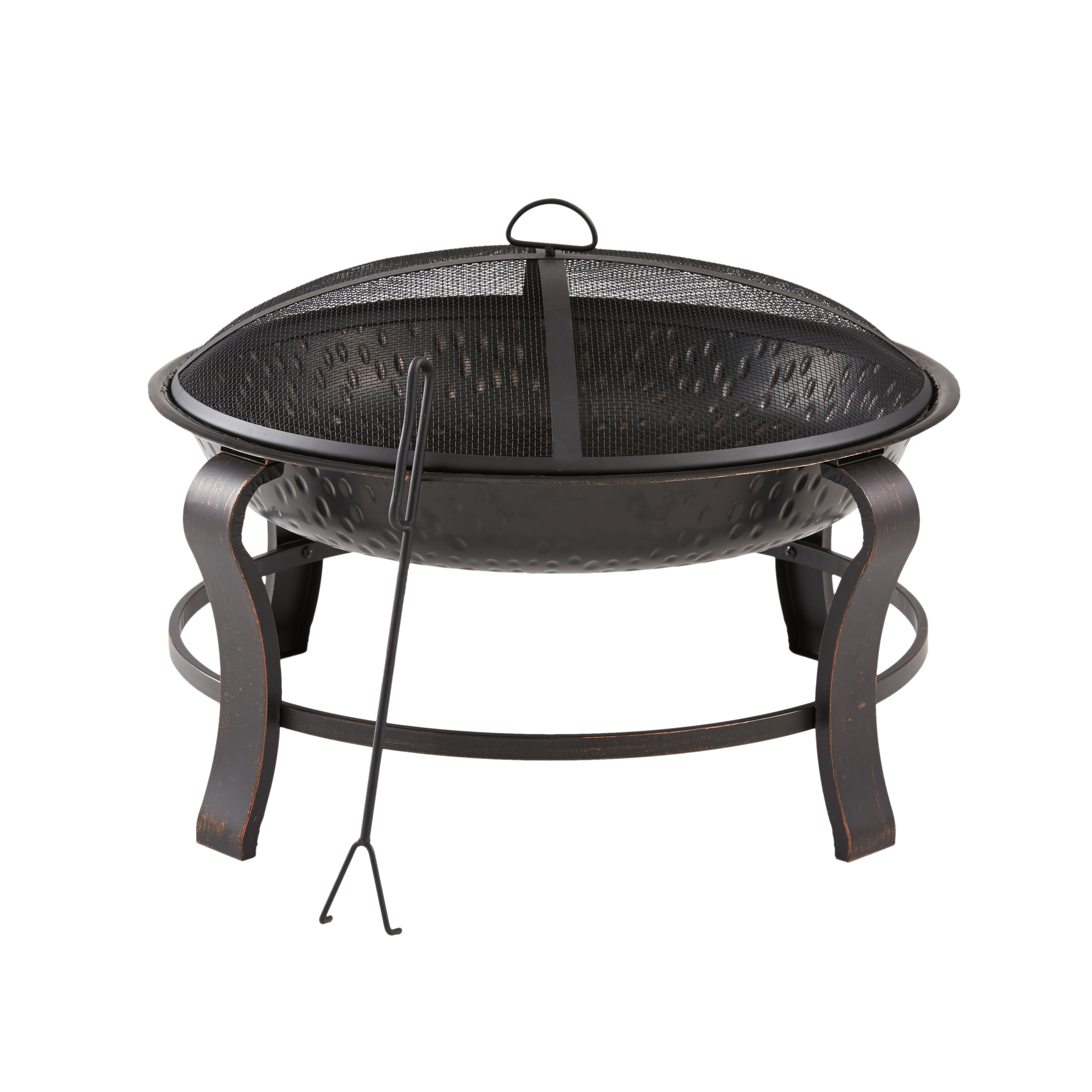 Mainstays Owen Park 28-Inch Round Wood Burning Fire Pit with Mesh Spark Guard - image 2 of 8