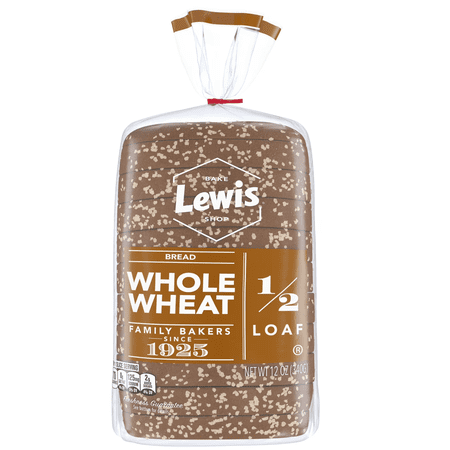 Lewis Bake Shop Whole Wheat Half Loaf Bread 12 oz Lewis Bake Shop Whole Wheat Half Loaf Bread 12 oz