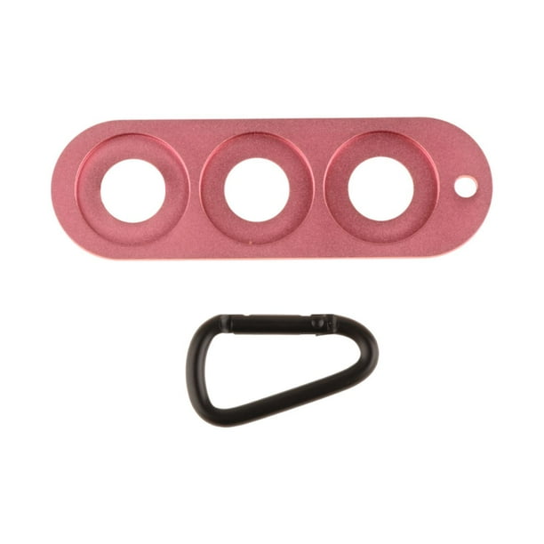 Protector de juntas para taco de billar, soporte protector de puntas de taco, portátil, universal, 3 agujeros Rosa