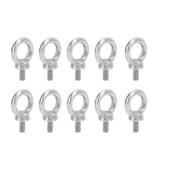 Rdeghly Screw Eye Bolt Kit M6 Stainless Steel Lifting Eye Ring Bolts Screw Fastener Nuts Shoulder Eye Bolt Eye Bolt With Lock Nuts