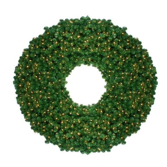 Northlight 72" Prelit Olympia Pine Artificial Christmas Wreath - Clear Lights