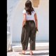 thumbnail image 4 of Pantalones Palazzo Harem Informales Holgados con Cordón para Mujer, para Verano, Playa, Viajes, Vacaciones, con Bolsillos. Café M, 4 of 6