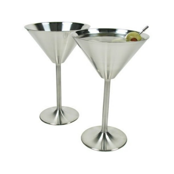 Stainless Steel Martini Glasses Set of 4