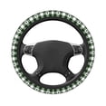 thumbnail image 3 of Bingfone Green White Christmas Tree Lumberjack Plaid Steering Wheel Cover - Universal 15 Inches Car Steering Wheel Covers Grip Auto Internal Accessories, 3 of 7