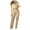 Khaki, variant on Autumn Plus Size Two Piece Sets for Women Casual Color Long-Sleeve Round-Collar Tops High Waist Pants Suits
