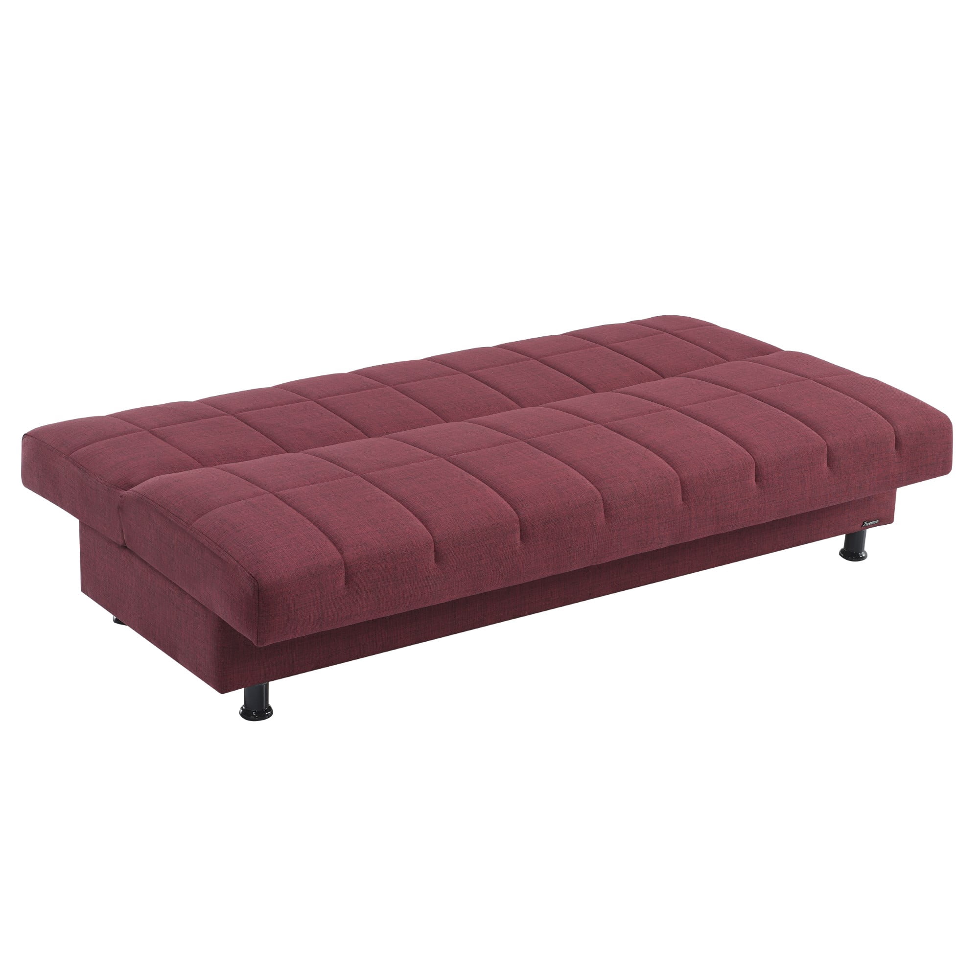 Ottomanson 75" Convertible Sofa Couch for Living Room, Chenille Modern Sofa Bed with Storage, Burgundy
