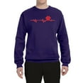thumbnail image 3 of Dog Heartbeat | Paw Print EKG Lifeline | Veterinarian Vet Tech Dog Lover Unisex Crewneck Sweatshirt, Purple, XX-Large, 3 of 5