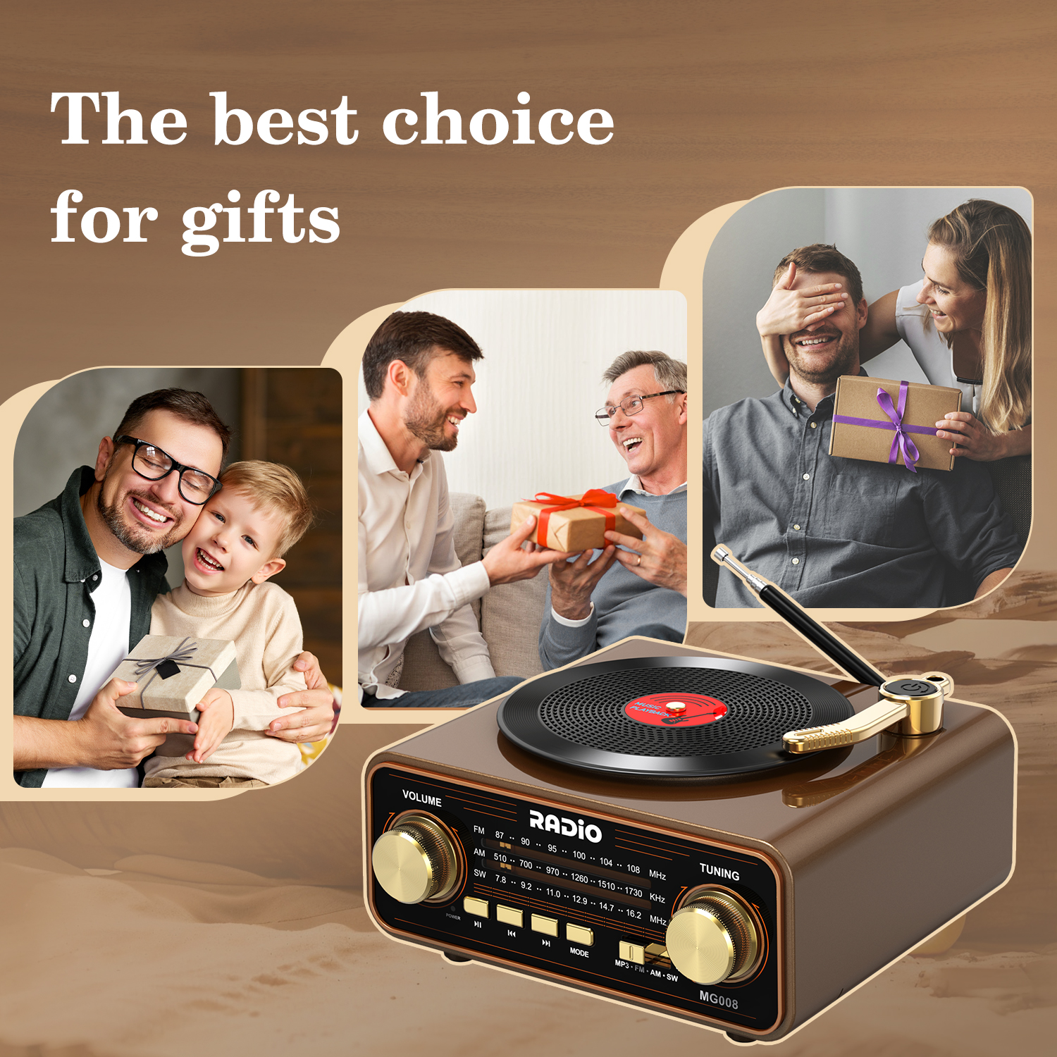 UMUTOO MG008 Classic Vintage Radio AM/FM/SW Bluetooth photo 3