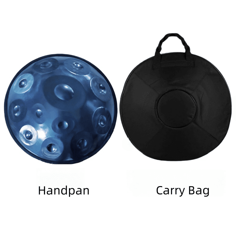 22 Inch 12 Notes Blue Handpan - Premium Steel Tongue Drum with Rich Resonance | For Beginners & Pros - Great for Yoga, Meditation, Sound Therapy & Gifts