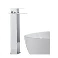 thumbnail image 1 of Mezclador de lavabo de montaje en cubierta para cambio rápido, mezclador en cascada con control de manija única para ajuste sin esfuerzo de la temperatura y el flujo del agua, diseño moderno con, 1 of 5