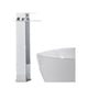 thumbnail image 1 of Mezclador monomando para lavabo en cascada, montaje en cubierta para grifo de baño de níquel cepillado, mezclador en cascada con control de temperatura del agua y flujo sin esfuerzo, diseño moderno, 1 of 5