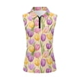 thumbnail image 2 of Uorisanigo Easter Tulips Womens Golf Shirt Sleeveless Zip Up Shirts Comfortable Versatile Quick Dry Zip Up Workout Tennis Tops Relaxed Workout Tank Tops Size 2XL, 2 of 7