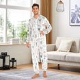 thumbnail image 6 of FORMRS Onesies Pajama for Adults Unisex Hoodie Winter Jumpsuit One Piece Sleepwear, Sizes S-2XL, Green Garden Pattern, 6 of 7