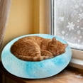 thumbnail image 3 of Calming Anti-Anxiety Dog Bed Cat Bed,Pet Bed with Raised Edge,Soft Plush Fluffy Washable&Reversible Cushion for Dogs Cats,Cozy Bed with Non-Slip Bottom for Stress Relief(Diameter:15.75In), 3 of 3
