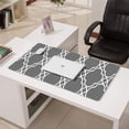 thumbnail image 3 of Long Mouse Pads for Desk,Gray Geometric Quatrefoil Pattern Desk Mats on Top Of Desks, Desk Mouse Pad Extra Large with 3mm Non-Slip Base and Stitched Edge for Gaming,Office,Work,Home 31.5"x15.7", 3 of 6