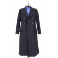 thumbnail image 1 of Gray Wool Coat Mens Grey Wool Coat Long Trench Coat Men Wool Overcoat Mens Trench Overcoat Wool Trench Coat Gray Trench Coat Gents Long Coat size XXXL, 1 of 5