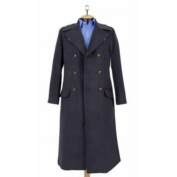 Gray Wool Coat Mens Grey Wool Coat Long Trench Coat Men Wool Overcoat Mens Trench Overcoat Wool Trench Coat Gray Trench Coat Gents Long Coat size XXXS