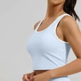 thumbnail image 4 of Sevevn Women's Contrast Trim Square Neck Crop Tank Top High Stretch Sleeveless Workout Cami Slim Fit Athletic Yoga Top, 4 of 5