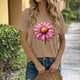 thumbnail image 2 of Camiseta de Manga Corta de Verano para Mujeres con Estampado Casual de Moda con Cuello Redondo, 2 of 5