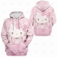 thumbnail image 1 of Chandails à Capuchon à Imprimé Hello Kitty Mignons pour Femmes, Chandail de Sport Décontracté à Col Rond, Chandail Ample, Vêtements d'Automne, Chandail à Enfiler, Chandail HOEMLIN, 1 of 6