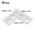 thumbnail image 2 of Uxcell Flat Plate L Shape, 40mmx40mm, Angle Corner Brace Repair Brackets 10pcs, 2 of 4