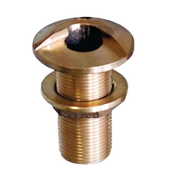 Groco  1 in. Bronze High Speed Thru-Hull Fitting with Nut - Size: 1 in.