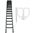 thumbnail image 2 of EQCOTWEA Wall Mounted Folding Ladder Attic Loft Extension Ladder Al-Magnesium Black Vertical Height of 11.5Ft, 2 of 6