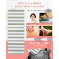 thumbnail image 5 of Sage Green Grey Stripe Yoga Towel for Hot Yoga Non Slip, Modern Farmhouse Vertical Striped Yoga Mat Towel Absorbent Yoga Sweat Towels Microfiber Hot Yoga Blanket for Bikram Pilates 26"x74", 5 of 7
