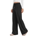 thumbnail image 2 of Fantaslook Womens Wide Leg Pants Casual Lounge Pull on Pant Soft Stretchy Trousers with Pockets for Daily Work Travel, 2 of 9