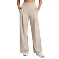 thumbnail image 2 of Wide Leg Yoga Pants for Women High Waisted Loose Fit Casual Summer Workout Lounge Trousers with Pockets, L, 2 of 5