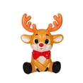 thumbnail image 6 of Christmas Sitting Reindeer Resin Figurine, Cute Red Nosed Deer with Bow, Christmas Decor, Holiday Tabletop Statue for Porch Mantel Shelf Entryway and Indoor Home Decor Display Accent, 6 of 7