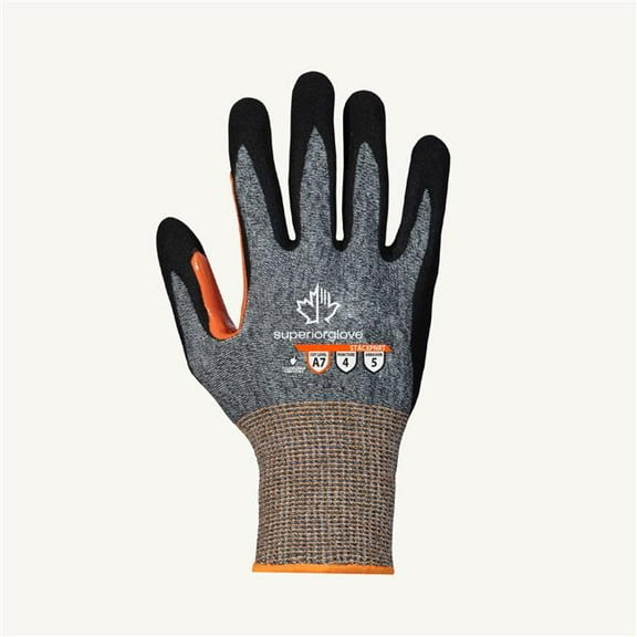 Superiorglove Tenactiv CX Glove W/Blended HPPE/Steel Micropore Nitrile Palm ANSI A7 Size 9