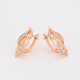 thumbnail image 5 of Aretes Hoja Brillantes Cristales Swarovski Oro Rosa 14K Lam rosa Unitalla, 5 of 7