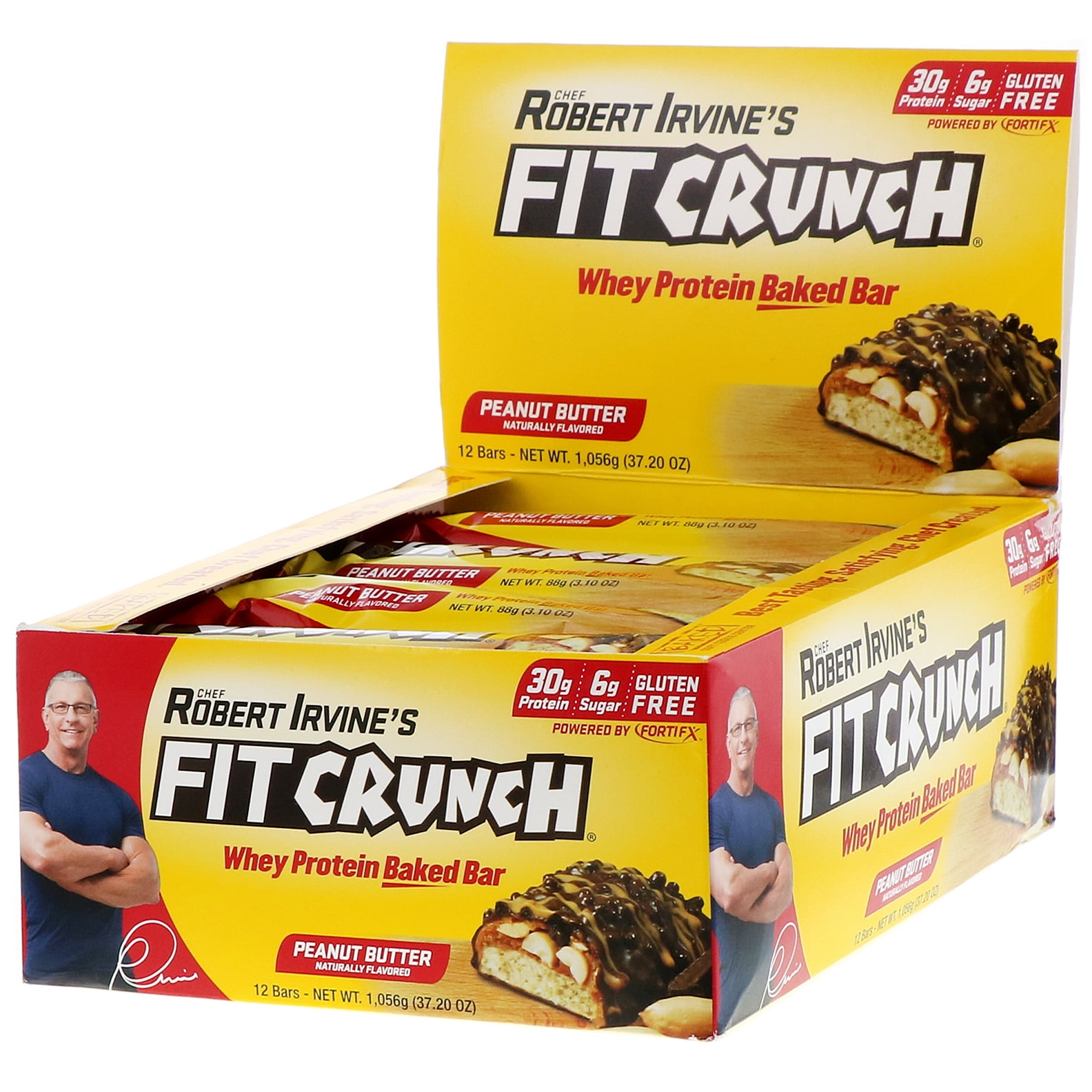 FitCrunch Bar Protein Bar, Peanut Butter, 30g Protein, 12 Ct Walmart