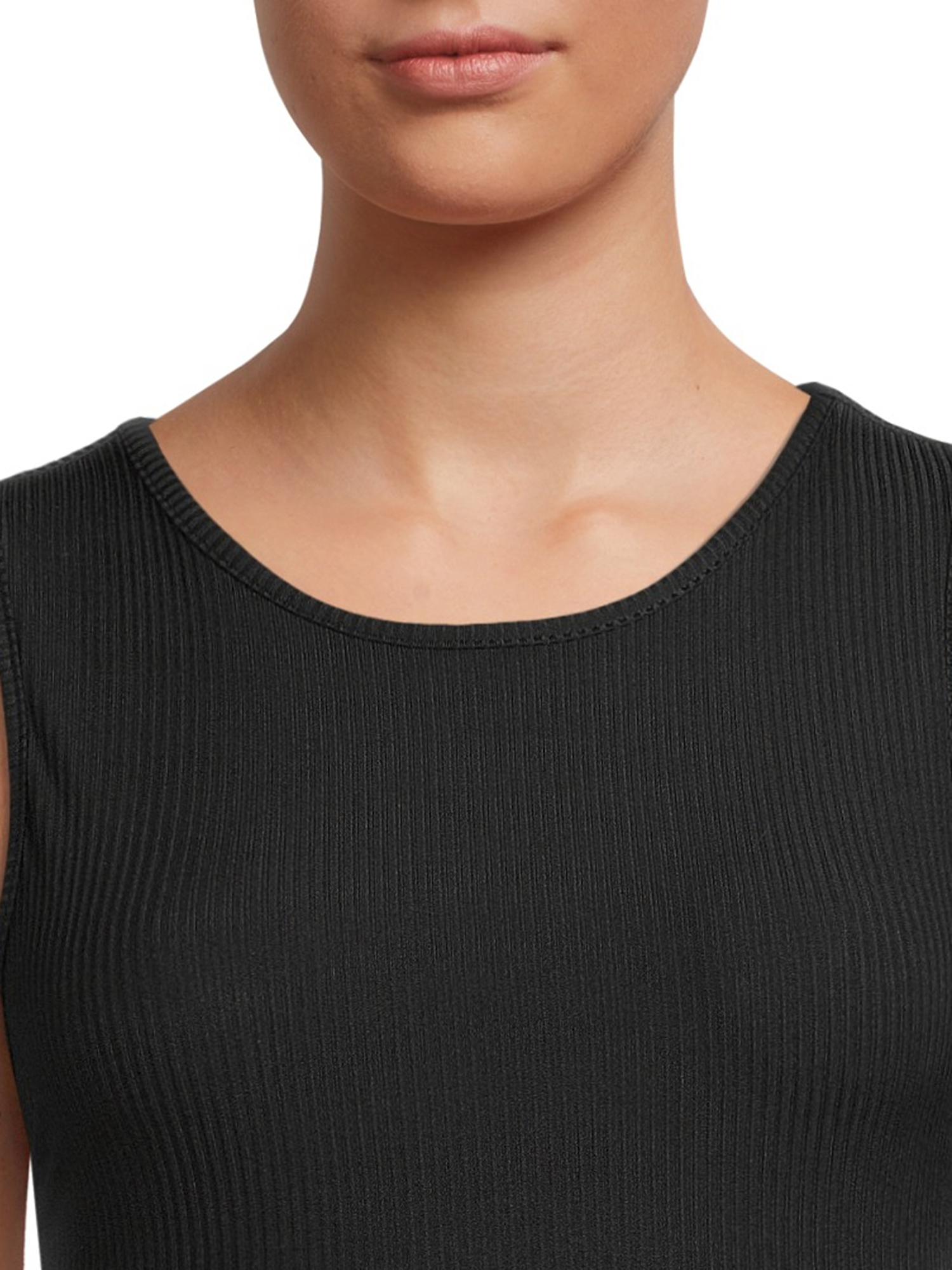 Derek Heart Women's Junior Sleeveless Tank Ribbed Bodycon Midi Dress with Side Slit